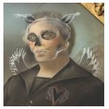 LL - Vintage Skeleton Couple Artwork - Convex Glass Frame by D.C. Ice