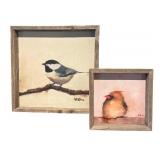 LL - Two Mary Gregory Studio Bird Prints