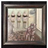 LL - 'Everywhere Life' Original Painting on Board by Shura Alexander Petrov