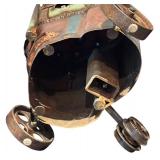 LL - Abstract Metal Industrial Sculpture on Wheels by MW