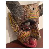 LL - Vintage Mask - Wooden Multi-Color Painted
