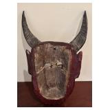 LL - Vintage Mask - Wooden Multi-Color Painted