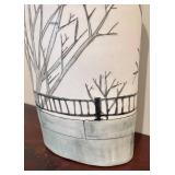 LL - Tree Branch Painted Design Ceramic Vase