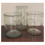 LL - Trio of Thick Glass Vases