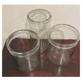 LL - Trio of Thick Glass Vases