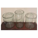 LL - Trio of Thick Glass Vases