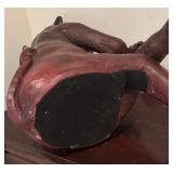 LL - Sitting Demon Sculpture - Red Devil Figure with Horns