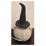 LL - Vintage Style Papier-Mâché Witch Lamp