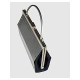 CL - Wendy Stevens La Casa Bag - Perforated Metal Clutch with Leather Trim