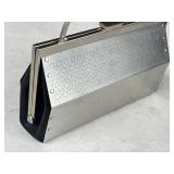 CL - Wendy Stevens La Casa Bag - Perforated Metal Clutch with Leather Trim