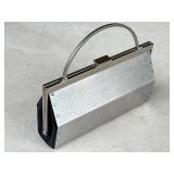 CL - Wendy Stevens La Casa Bag - Perforated Metal Clutch with Leather Trim