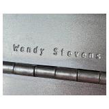 CL - Wendy Stevens La Casa Bag - Perforated Metal Clutch with Leather Trim