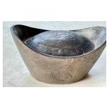 Antique Bao Yuan Bureau Sycee Ingot - Boat-Shape Silver, Qing Dynasty