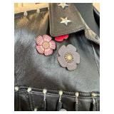 Coach 1941 Embellished Leather Vest - Size 6, Made in Italy - Studs, Feathers, Bottle Caps