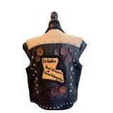 Coach 1941 Embellished Leather Vest - Size 6, Made in Italy - Studs, Feathers, Bottle Caps