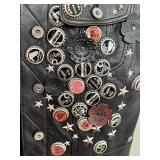 Coach 1941 Embellished Leather Vest - Size 6, Made in Italy - Studs, Feathers, Bottle Caps
