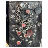 Coach 1941 Embellished Leather Vest - Size 6, Made in Italy - Studs, Feathers, Bottle Caps