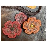 Coach 1941 Embellished Leather Vest - Size 6, Made in Italy - Studs, Feathers, Bottle Caps