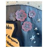 Coach 1941 Embellished Leather Vest - Size 6, Made in Italy - Studs, Feathers, Bottle Caps