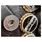 Coach 1941 Embellished Leather Vest - Size 6, Made in Italy - Studs, Feathers, Bottle Caps