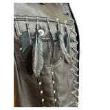 Coach 1941 Embellished Leather Vest - Size 6, Made in Italy - Studs, Feathers, Bottle Caps