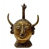 KP - Dhokra Brass Man Bust from Bastar, India - Tribal Art