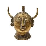 KP - Dhokra Brass Man Bust from Bastar, India - Tribal Art