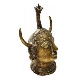 KP - Dhokra Brass Man Bust from Bastar, India - Tribal Art