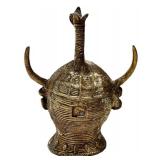 KP - Dhokra Brass Man Bust from Bastar, India - Tribal Art