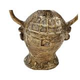 KP - Dhokra Brass Man Bust from Bastar, India - Tribal Art