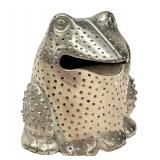 KP - Peter Diepenbrock Pewter Frog Sculpture - Artisan Signed, 1999