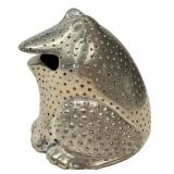 KP - Peter Diepenbrock Pewter Frog Sculpture - Artisan Signed, 1999