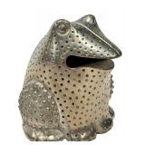 KP - Peter Diepenbrock Pewter Frog Sculpture - Artisan Signed, 1999