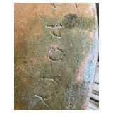 KP - Artisan Raku Fired Plate - 9.5 in, Stylized Figure