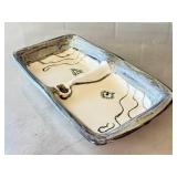K6 - Ceramic Two-Chamber Tray - Artisan Crafted
