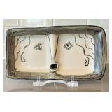 K6 - Ceramic Two-Chamber Tray - Artisan Crafted