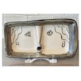 K6 - Ceramic Two-Chamber Tray - Artisan Crafted