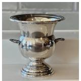 Vintage Sterling Silver Toothpick Holder - Monogram LG, Goblet-Style with Dual Handles