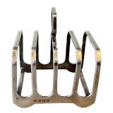 K - Vintage Sterling Silver Toast Rack - English Sheffield