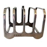 K - Vintage Sterling Silver Toast Rack - English Sheffield