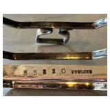 K - Vintage Sterling Silver Toast Rack - English Sheffield
