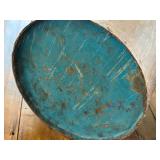 Vintage Covered Metal Container - Lidded Bin