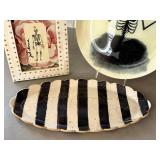 K - John Derian Skeleton Plate, Striped Tray , Skeleton Towels and More