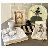 K - John Derian Skeleton Plate, Striped Tray , Skeleton Towels and More