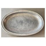 K - French Vintage Pewter Cup & Tray Set