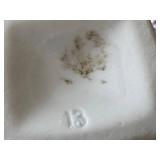 3-Piece Vintage Porcelain Creamer Set - Blue Floral Motifs with Gold Trim