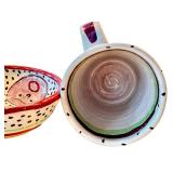 K2 - Amy Sabrina 1998 Mug & Plate Set - Hand-Painted Ceramic