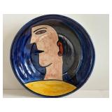 Mexican Pottery Bowl - Abstract Face Design