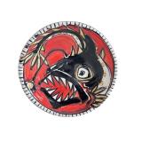 K - Karin Kraemer Hand Painted Ceramic Plate