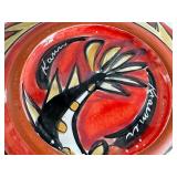 K - Karin Kraemer Hand Painted Ceramic Plate